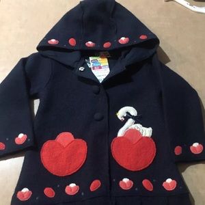 Du Pareil Au Meme Wool Navy Toddler Girl Jacket